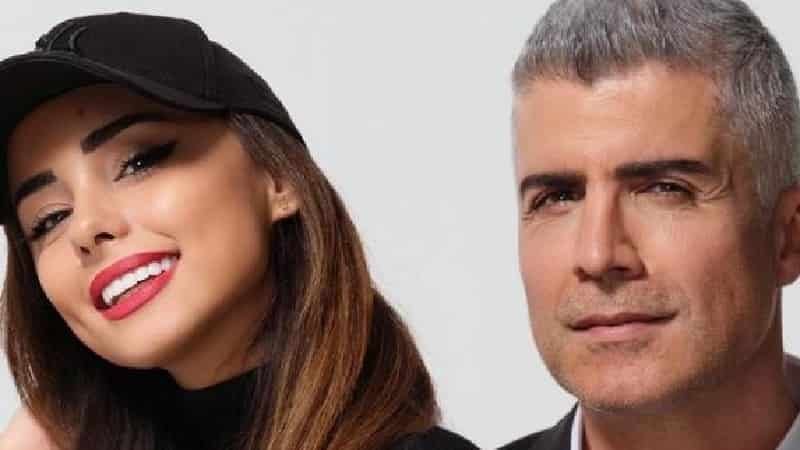 turkish actor Özcan Deniz next to his wife Samar Dadgar with brown hair and black cap